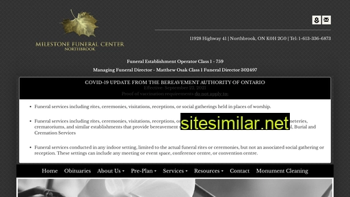 milestonefuneralcenter.com alternative sites