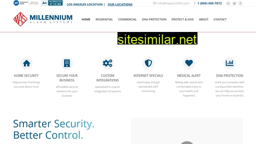 millenniumalarmsystems.com alternative sites