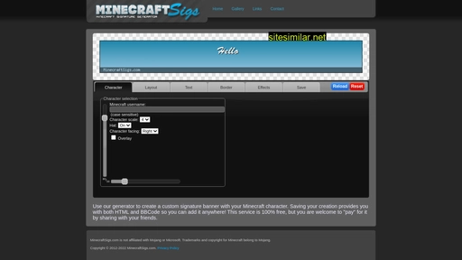 minecraftsigs.com alternative sites