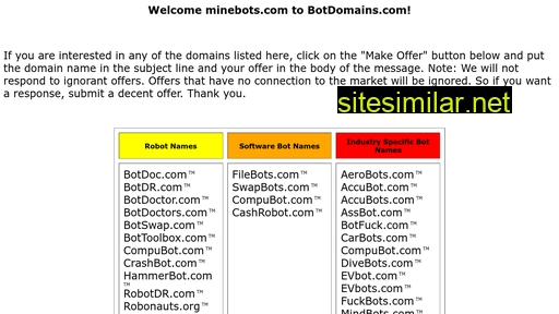 Minebots similar sites