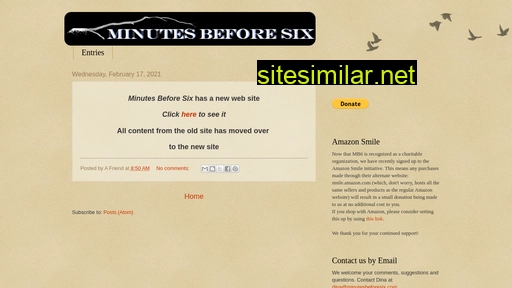 Minutesbeforesix similar sites