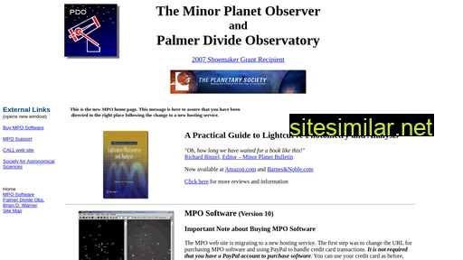 minorplanetobserver.com alternative sites