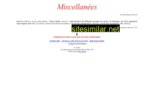 miscellanees.com alternative sites