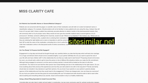 missclaritycafe.com alternative sites