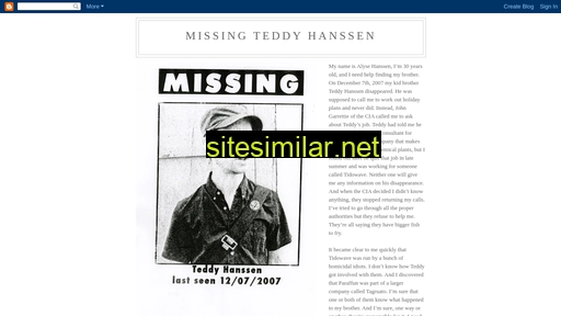 missingteddyhanssen.blogspot.com alternative sites