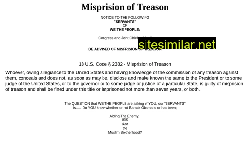 misprisionoftreason.com alternative sites