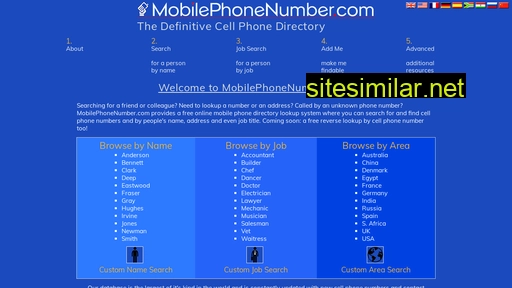 mobilephonenumber.com alternative sites