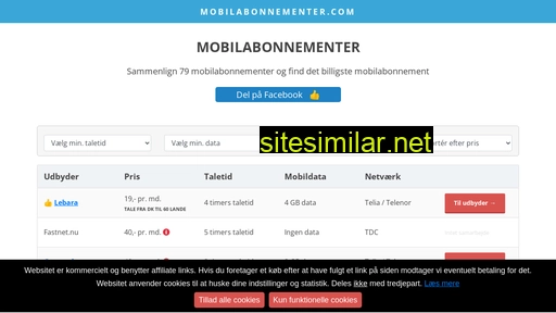 mobilabonnementer.com alternative sites