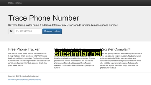 Mobilecallertracker similar sites