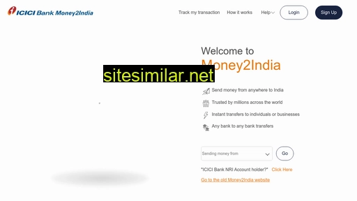 money2india.icicibank.com alternative sites