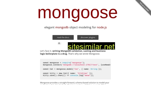 mongoosejs.com alternative sites