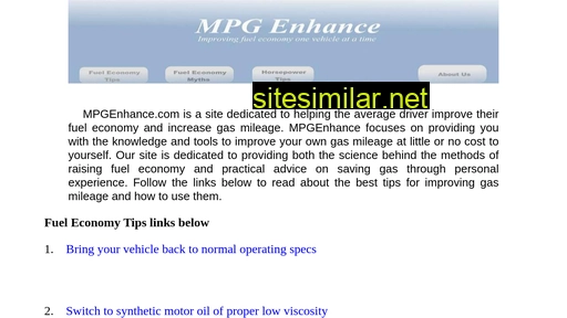 Mpgenhance similar sites