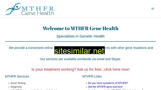 mthfrgenehealth.com alternative sites