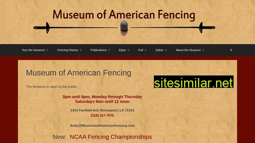 museumofamericanfencing.com alternative sites