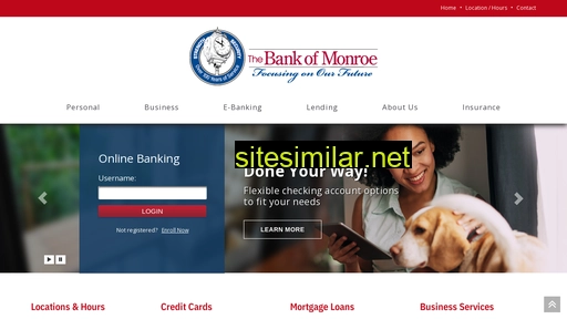 mybankofmonroe.com alternative sites