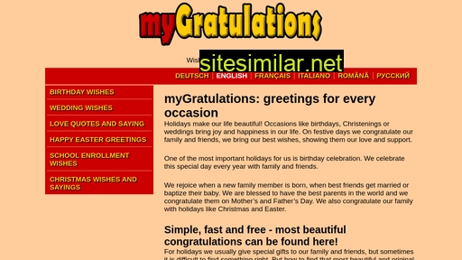 mygratulations.com alternative sites