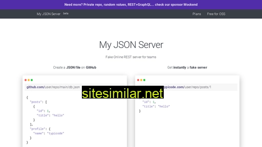 my-json-server.typicode.com alternative sites