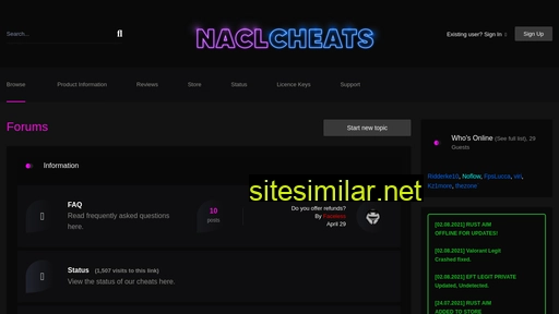 Naclcheats similar sites
