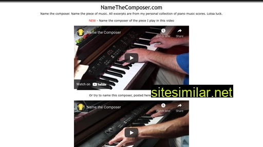 namethecomposer.com alternative sites