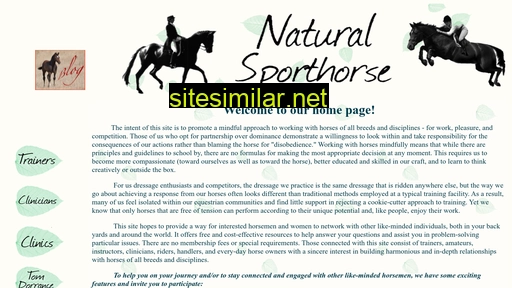 naturalsporthorse.com alternative sites
