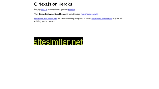 nextjs.herokuapp.com alternative sites