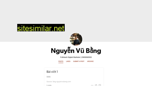 Nguyenvubang similar sites