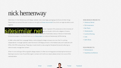 nickhemenway.com alternative sites
