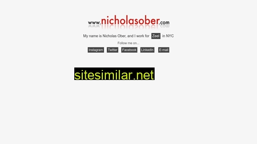 Nicholasober similar sites