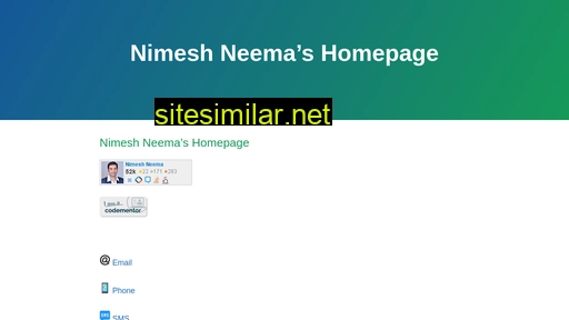 Nimeshneema similar sites