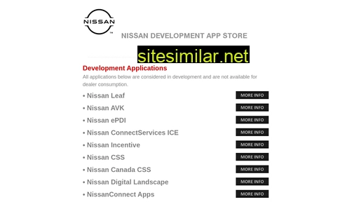 nissandevappstore.com alternative sites