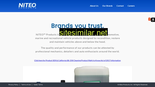 niteoproducts.com alternative sites
