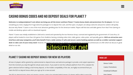 nodepositplanet7.com alternative sites