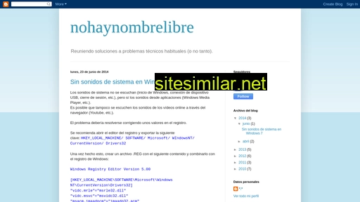 nohaynombrelibre.blogspot.com alternative sites