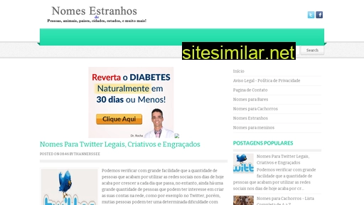 Nomesestranhos2013 similar sites