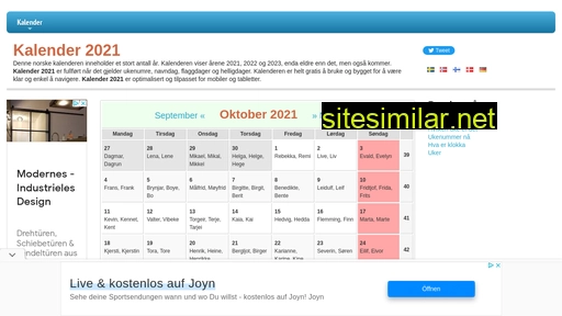 norsk-kalender.com alternative sites