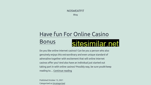 nosweatfit.com alternative sites