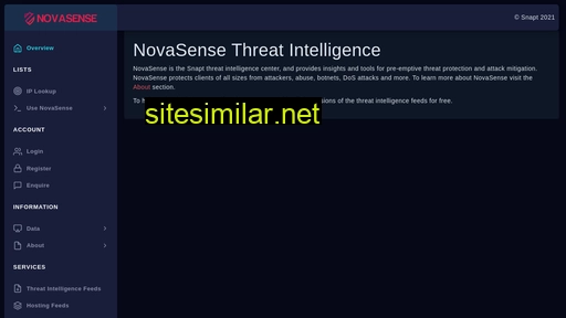 Novasense-threats similar sites