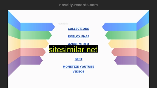 Novelty-records similar sites