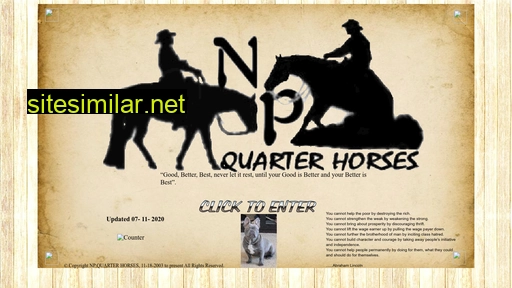 npquarterhorses.com alternative sites