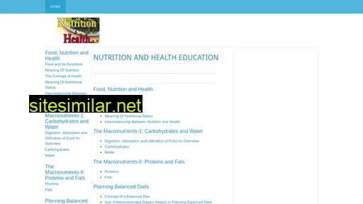 Nutrition-health-education similar sites