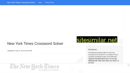 nytimescrosswordsolver.com alternative sites