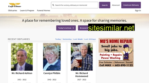 Obituaries similar sites