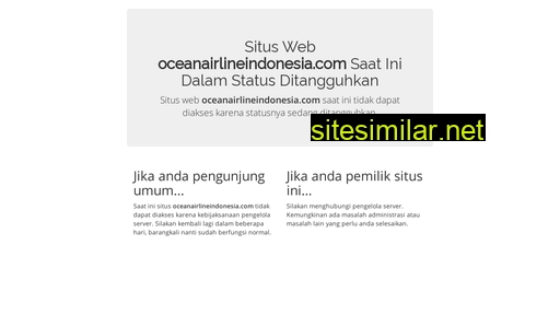 oceanairlineindonesia.com alternative sites
