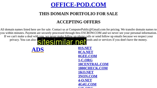 office-pod.com alternative sites
