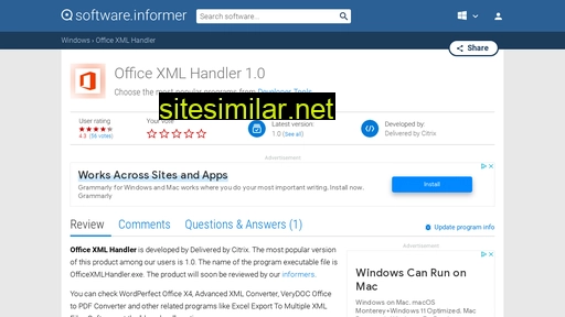 office-xml-handler.software.informer.com alternative sites