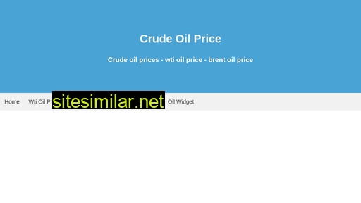 Oilcrudeprice similar sites