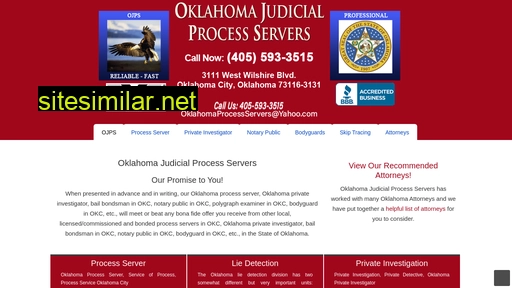 Oklahomajudicialprocessservers similar sites
