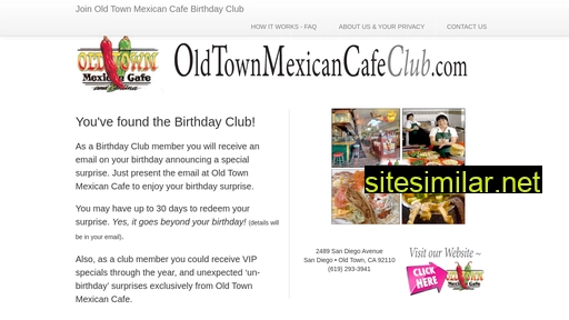 oldtownmexcafebirthdayclub.com alternative sites