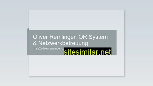 oliver-remlinger.com alternative sites