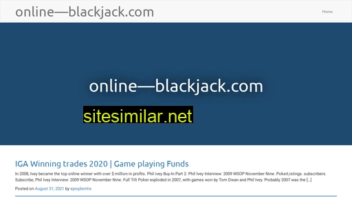 Online---blackjack similar sites